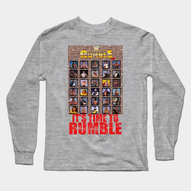 It's Time to Rumble (In 1990)! Long Sleeve T-Shirt by Meat Beat